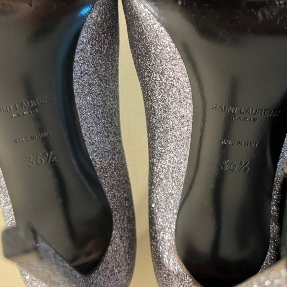 Saint Laurent Paris Glitter Pumps Heels 36.5 - Picture 6 of 8